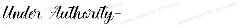 Under Authority字体转换
